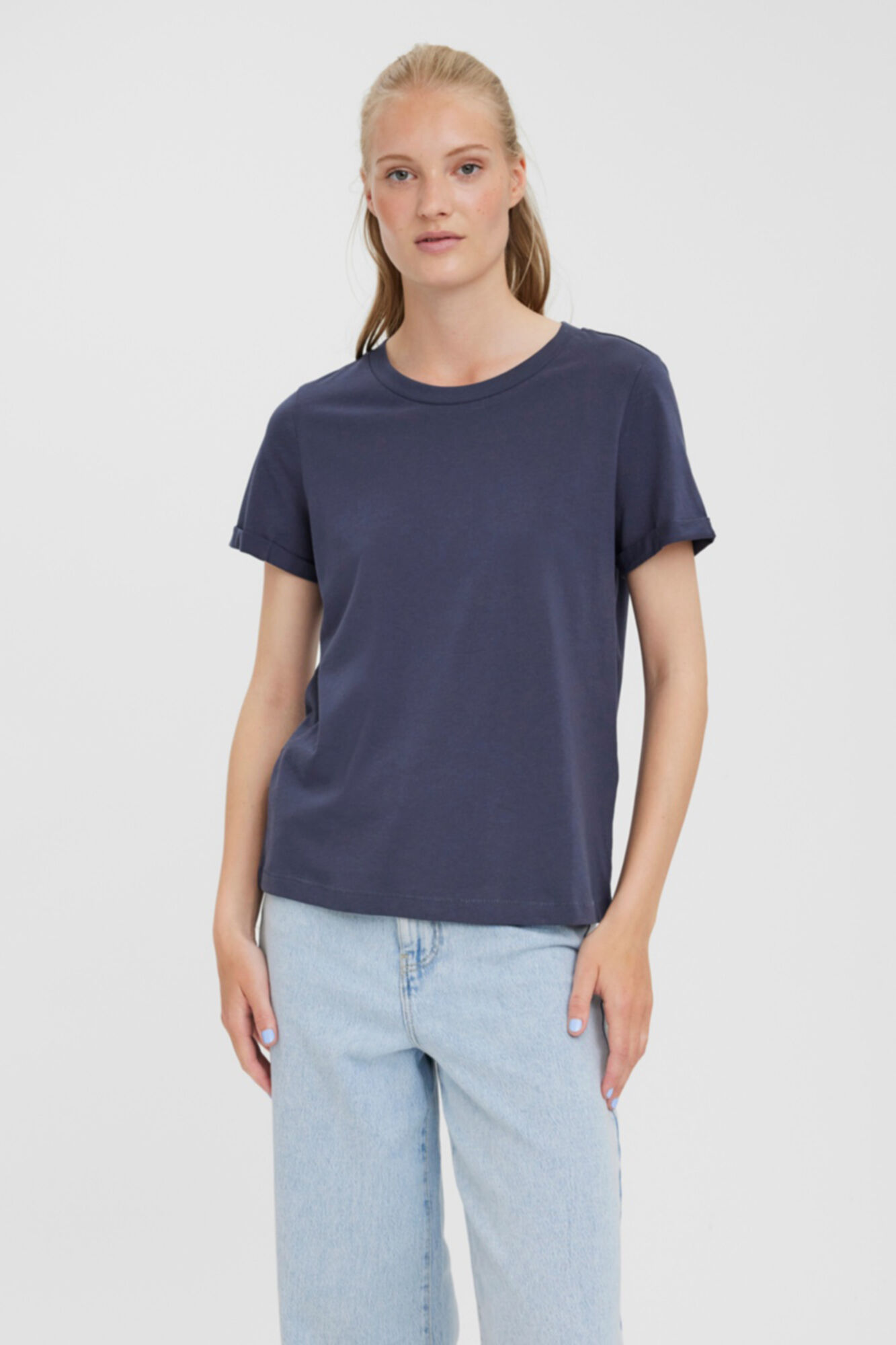 Camiseta básica de manga curta - Azul
