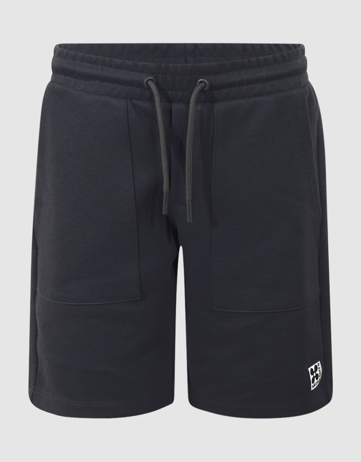 Pique Label Short Donkergrijs
