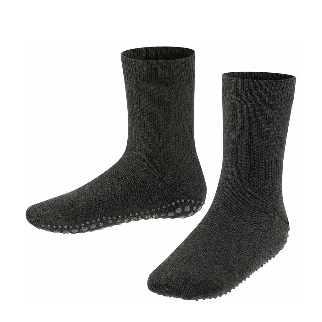 FALKE Catpads huissokken met anti-slip noppen antraciet