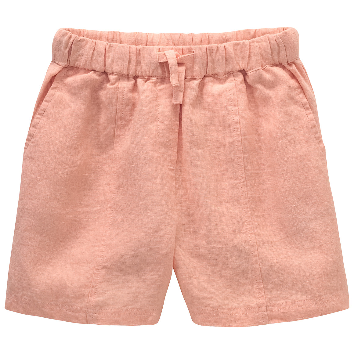 Jonas Nielsen Mädchen Leinen-Shorts mit Tunnelzug apricot