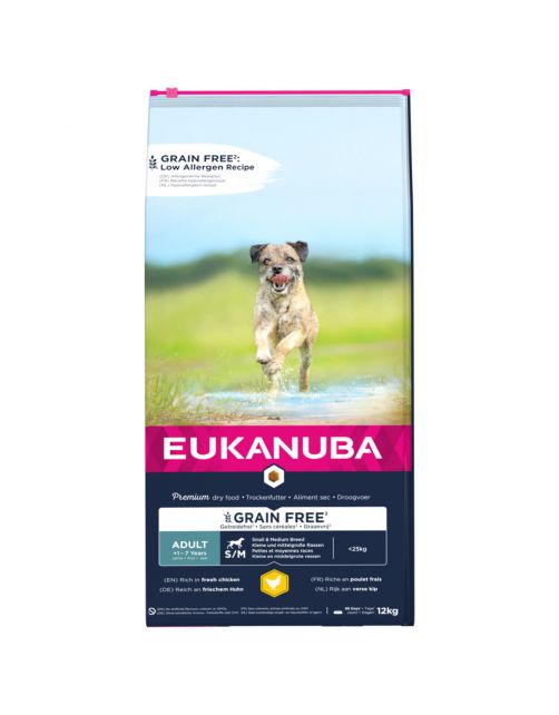 Eukanuba Adult Small Medium Grain Free Kip - Hondenvoer