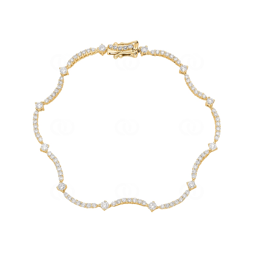 1.75 Karat Diamantarmband 750/18 K Gelbgold