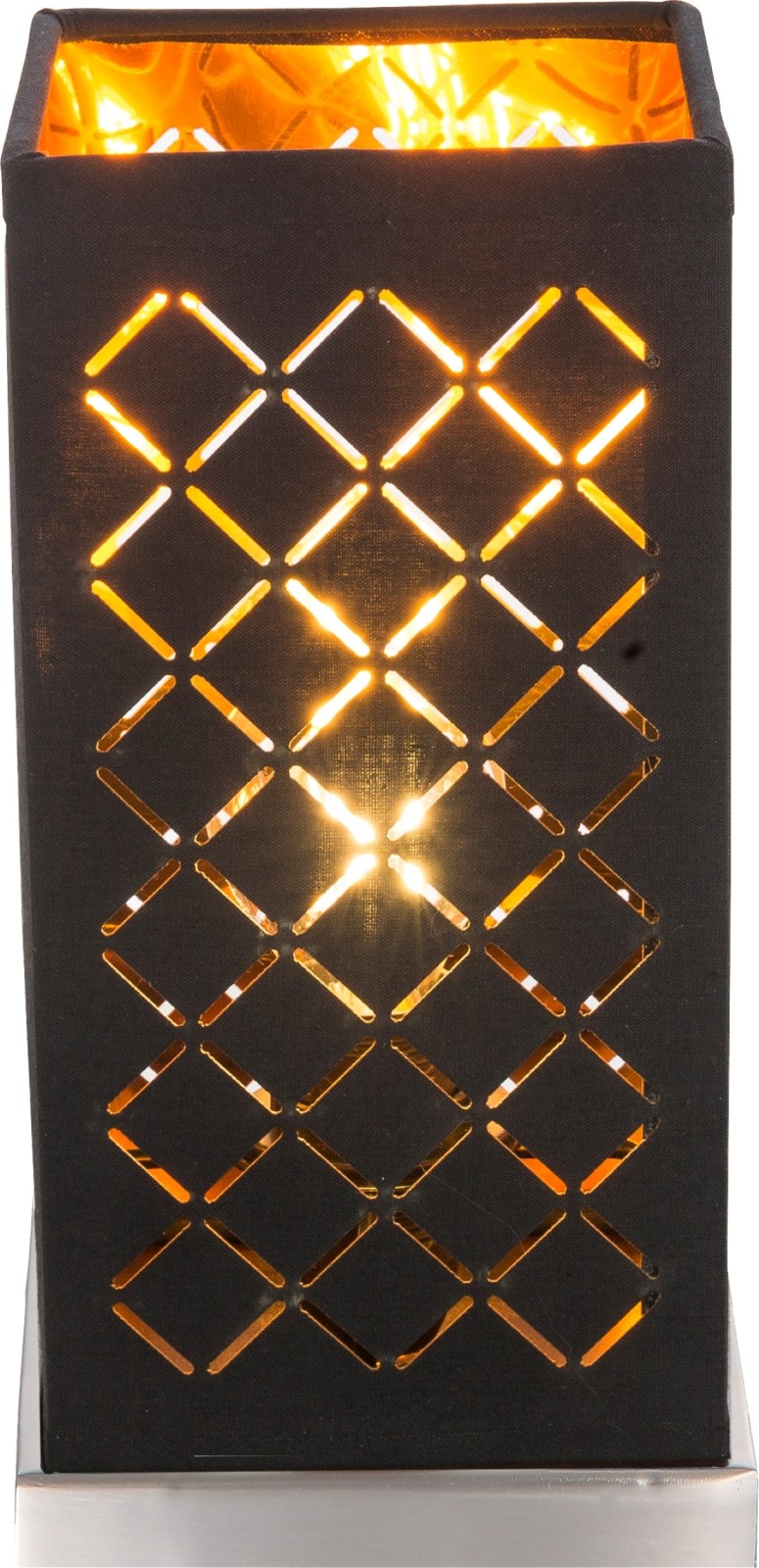 Tischleuchte - gold-schwarz - Nickel matt - mit Wippschalter
