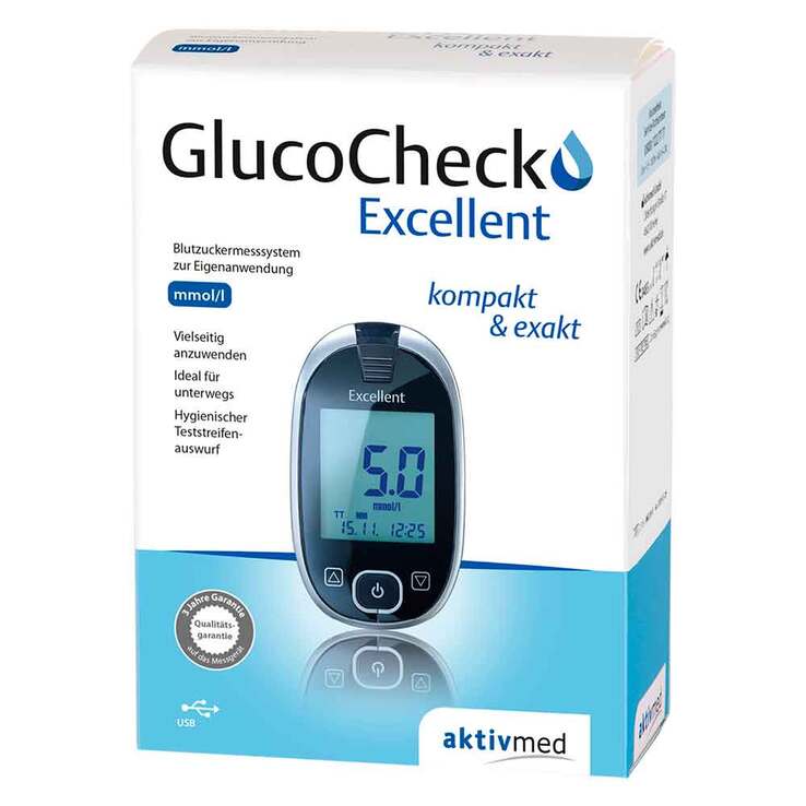 Gluco Check Excellent Blutzuckermess Set mmol / l, 1 St