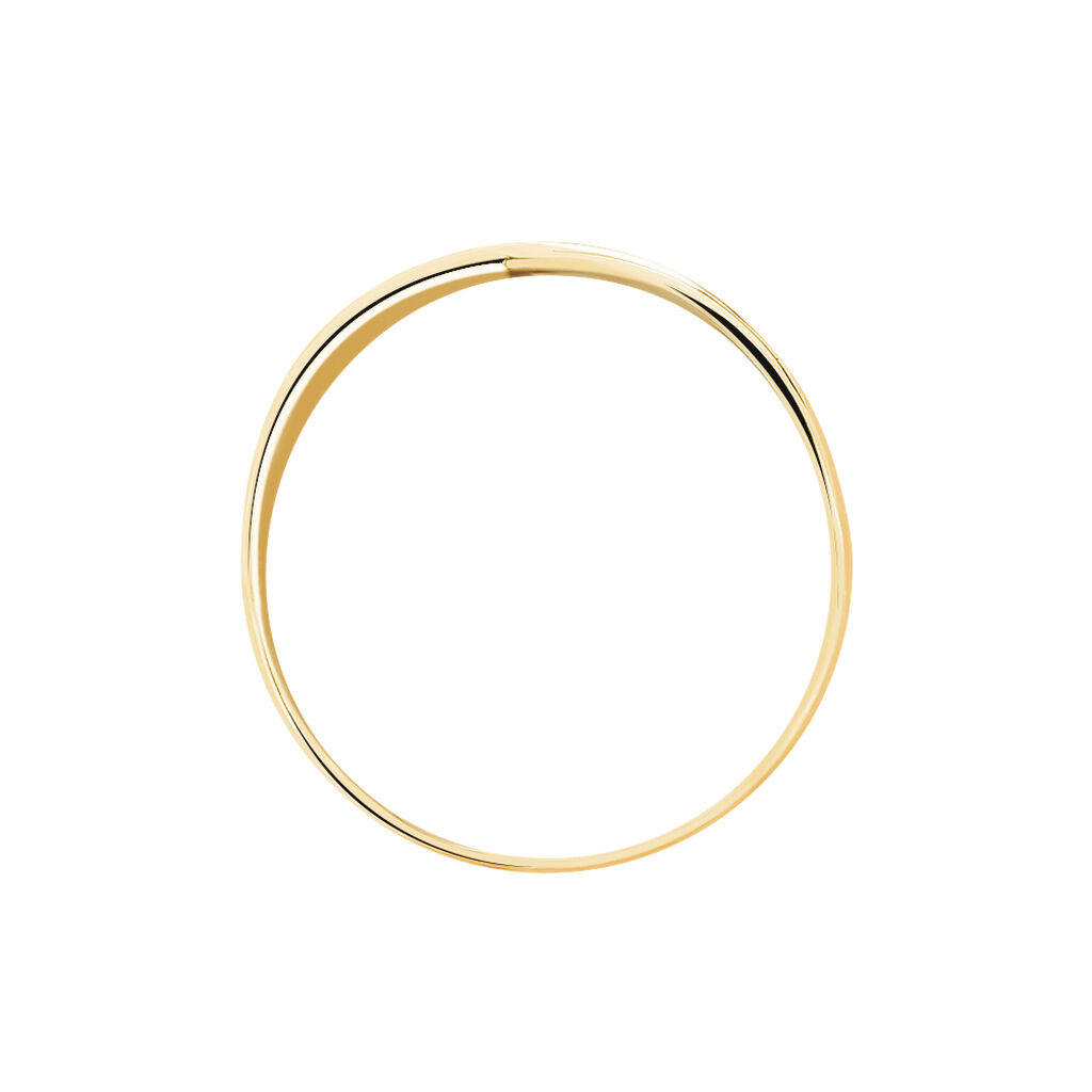 Bague Croisee Or Jaune Diamant