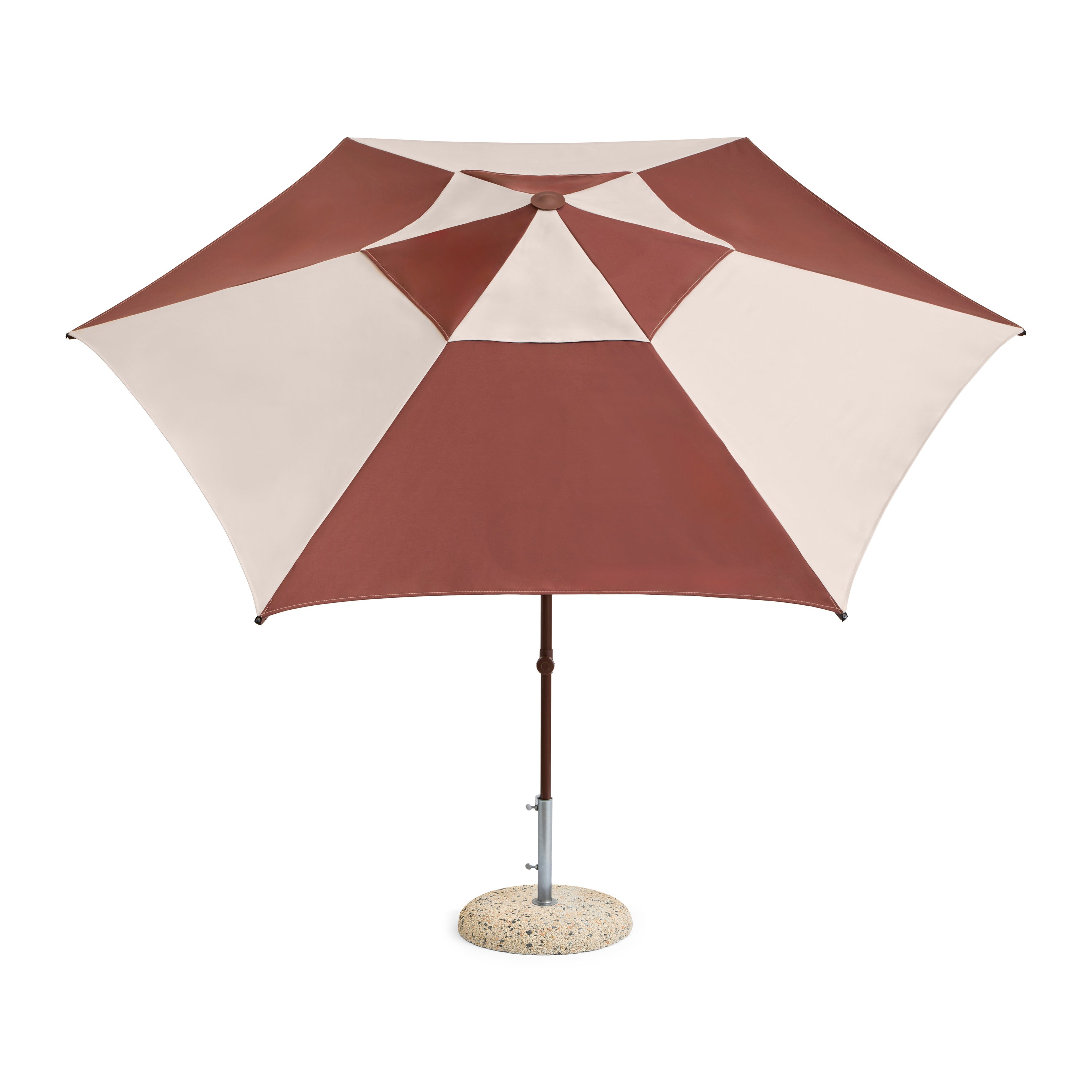 HAY Terrazza Parasol Zeshoek - Burgundy