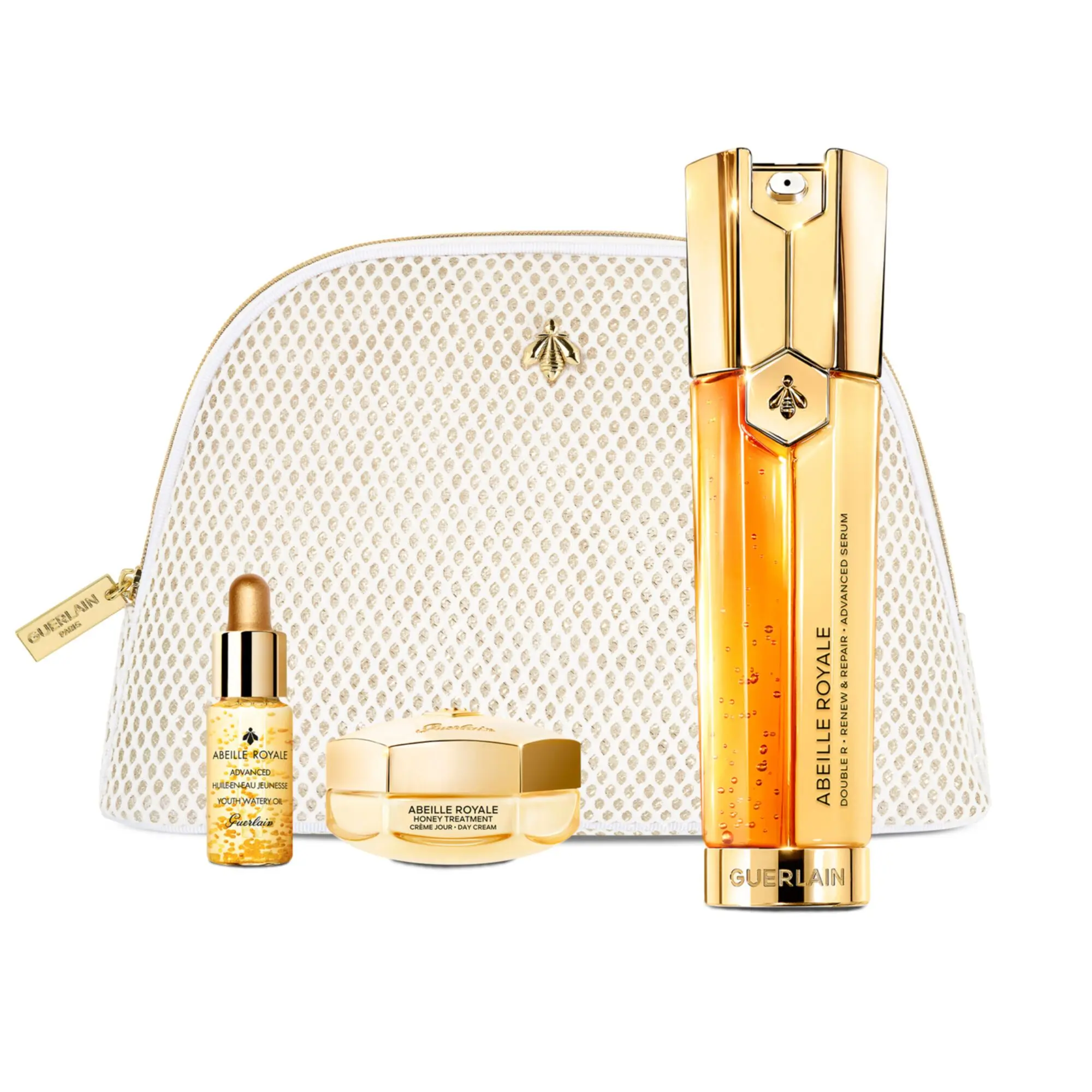 Guerlain - Coffret Abeille Royale - Programme Anti-Âge Double R Advanced Sérum Sérum, Lotion Fortifiante & Huile-en-Eau- Femme