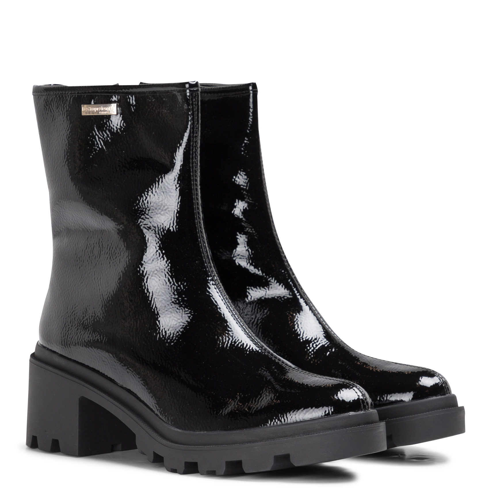 DELIZIA - Bottines vernies à talon| Noir
