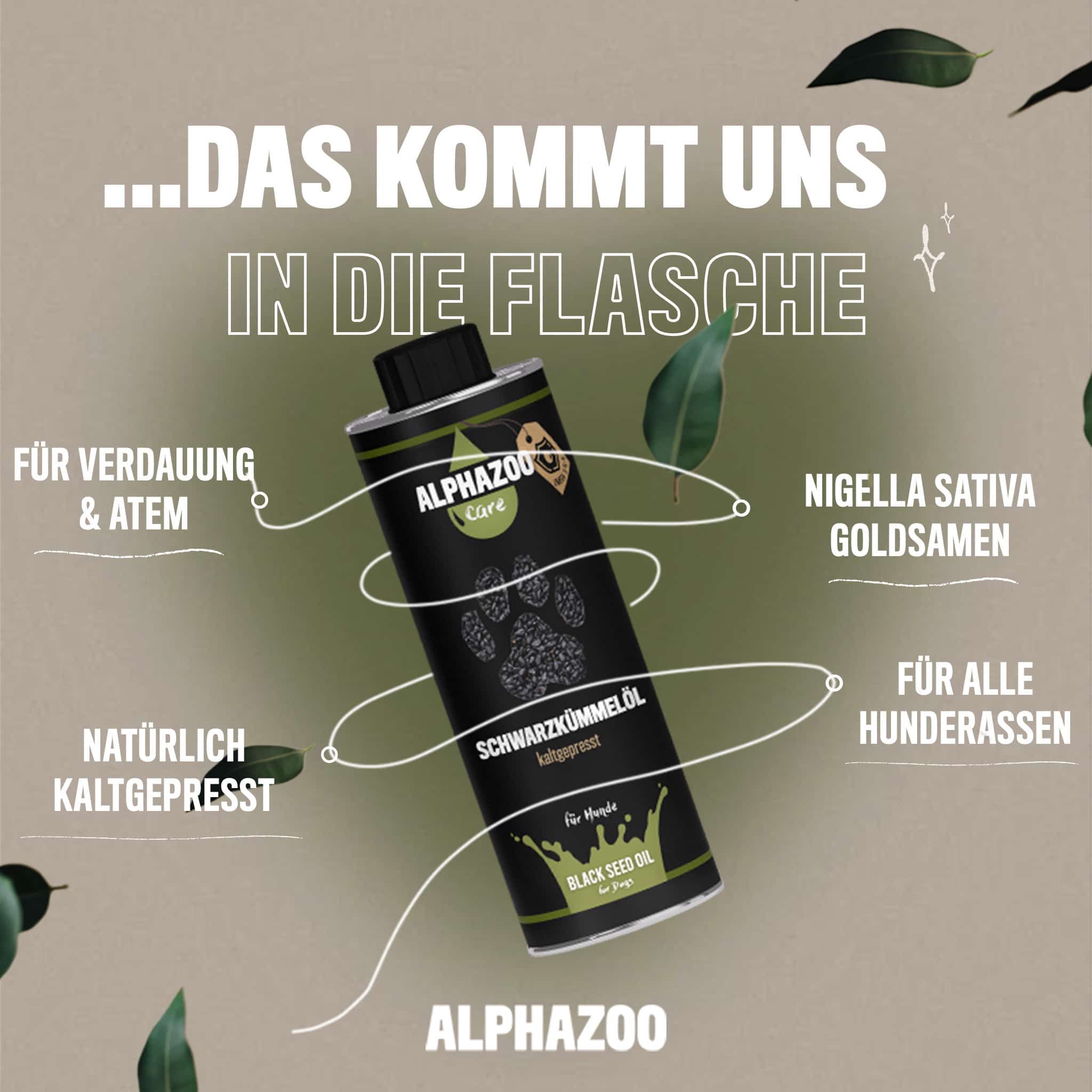 ALPHAZOO Premium Schwarzkümmelöl für Hunde