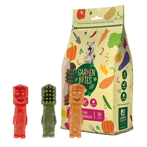 Escova de dentes DUVO GARDEN BITES VEGGIE TOBY (BLISTER TL 10 CM 500 GR (10 UNIDADES))