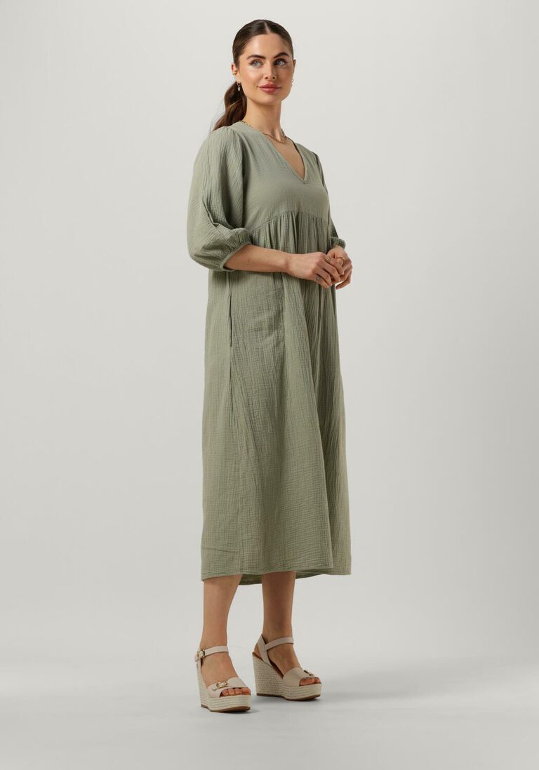 BY-BAR olijf by-bar midi jurk katy doppia dress