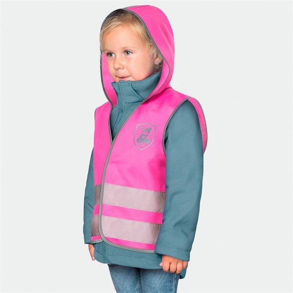 Sikkerhedsvest m. Hætte Pink - REER → Luksusbaby.dk