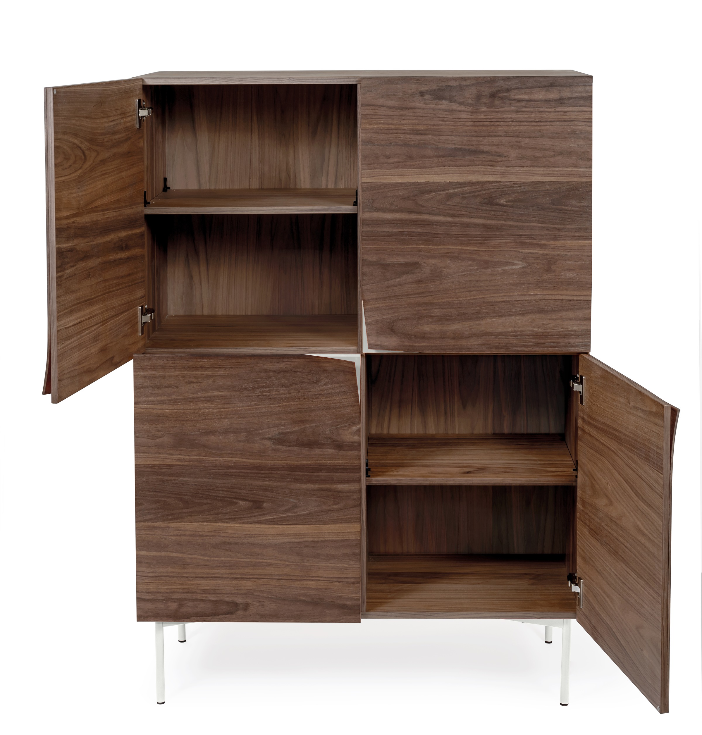 Woodman Highboard Kommode mit Holzfurnier aus Eiche, im Skandinavischen Design