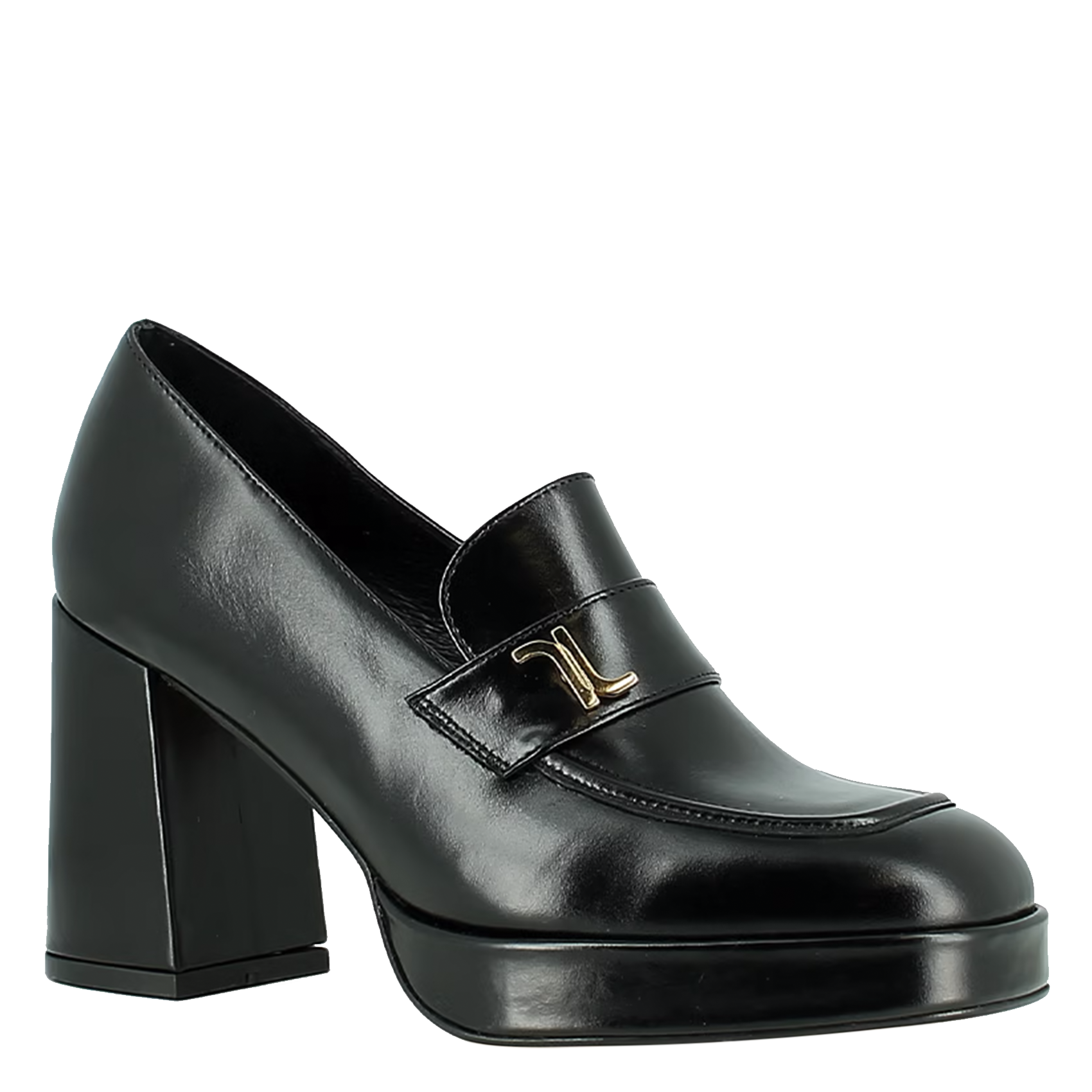 VIOLON - Mocassins monogramme en cuir | Noir