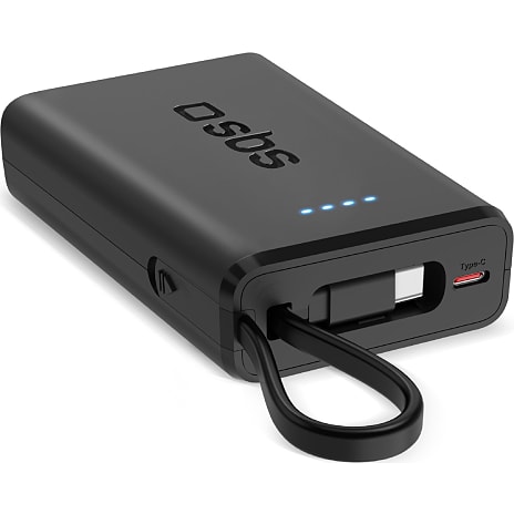 SBS powerbank 10.000 mAh - sort