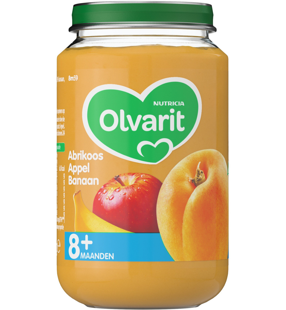 Olvarit Abrikoos appel banaan 8M59 (200 gr)