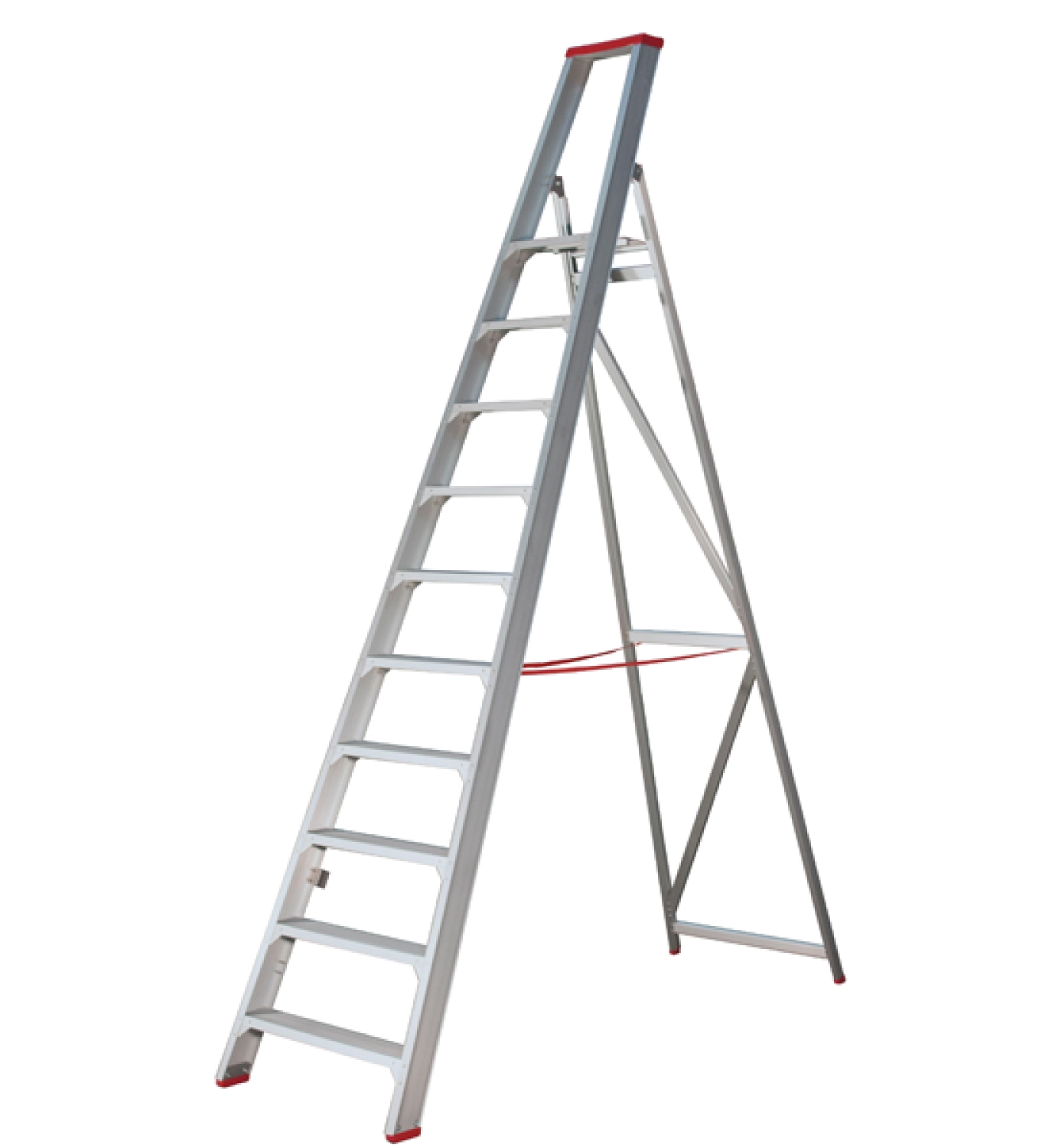 Little Jumbo 4741000110 SuperPRO Trap - Enkel - Aluminium - 10 treden - max. werkhoogte 4.45 m.