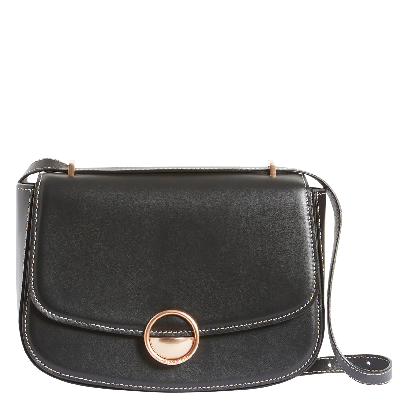 Sac bandoulière en cuir | Noir