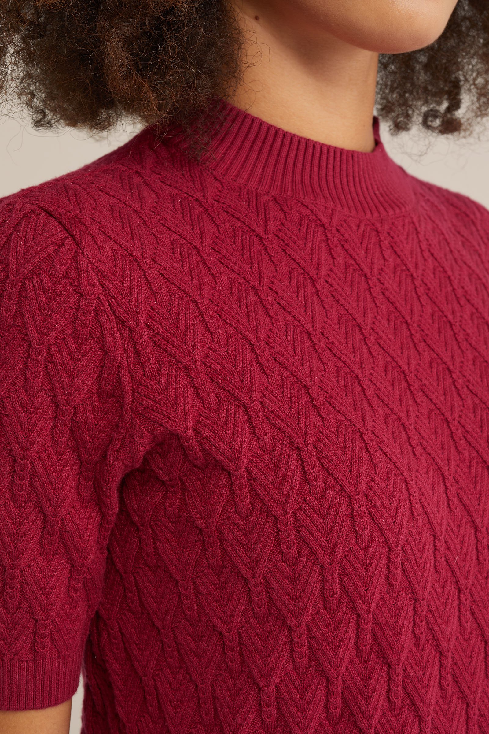 trui met structuur WE Fashion Rood