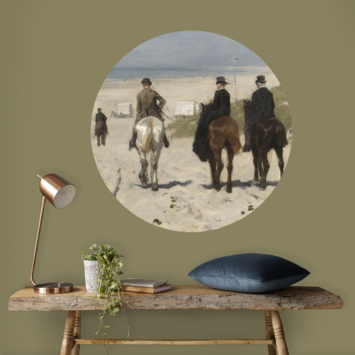 Ronde muursticker Morning Ride (dessin 119182)