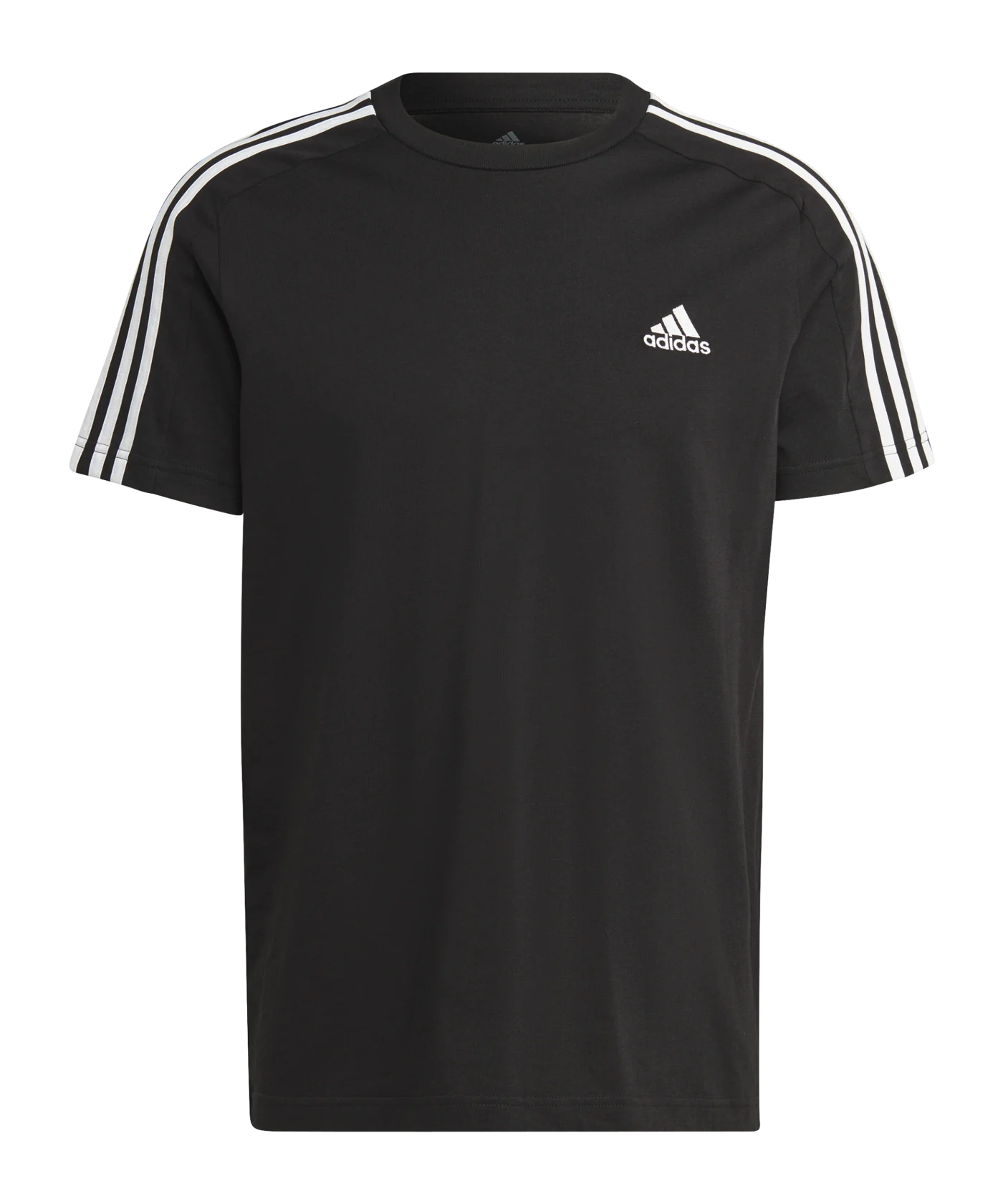 adidas 3S Single Jersey T-Shirt Schwarz Weiss