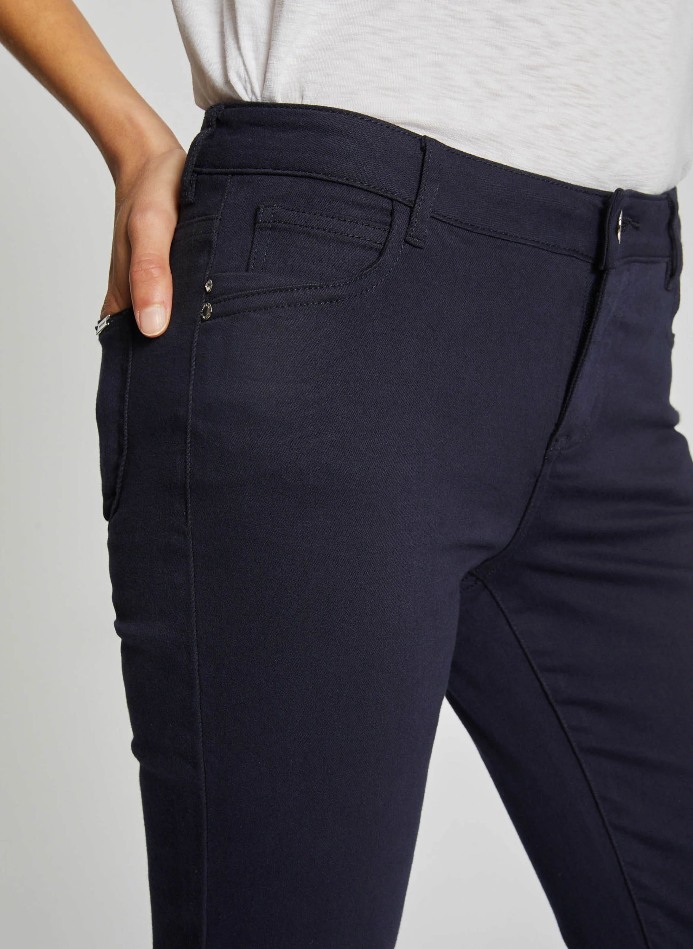 PETRA - Pantalon skinny taille basse | Bleu