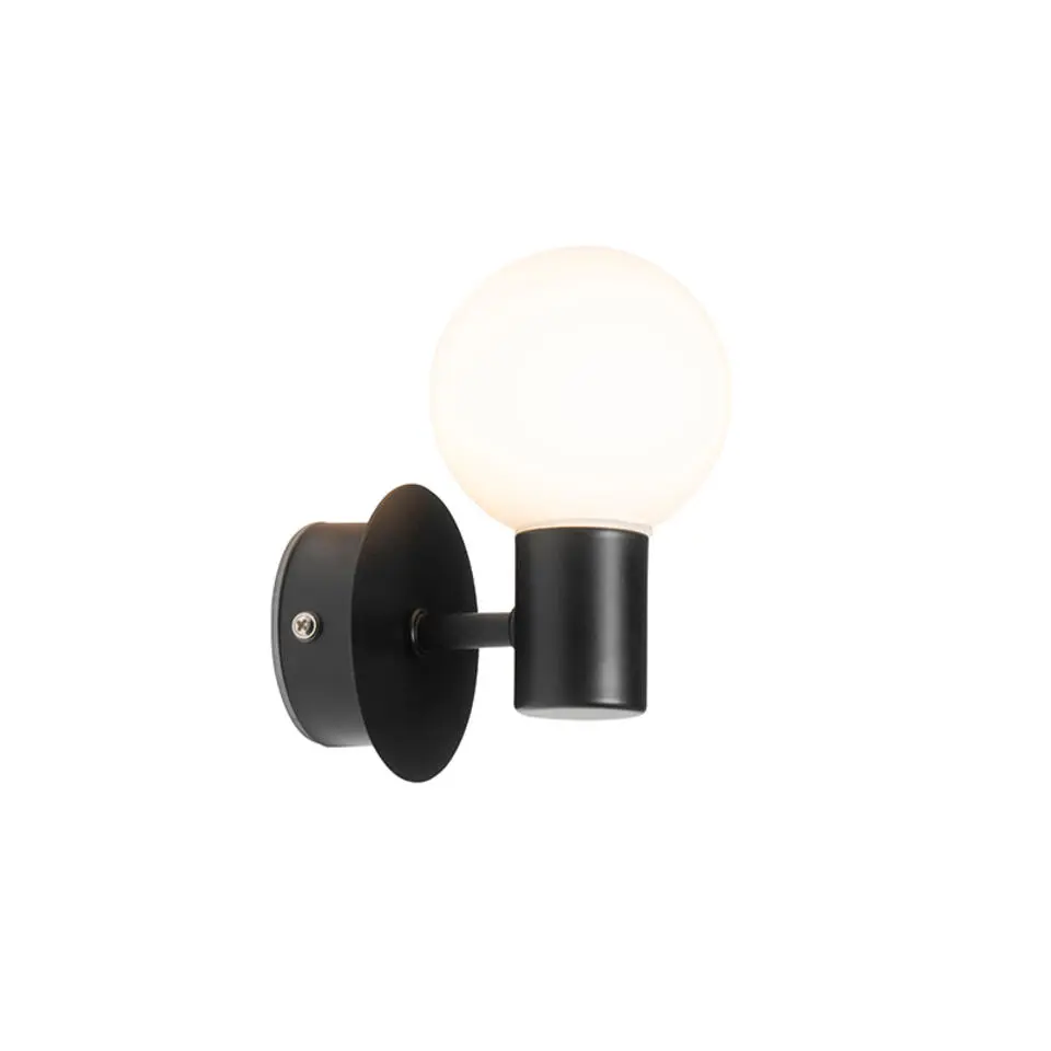 Qazqa wandlampen cederic zwart g9