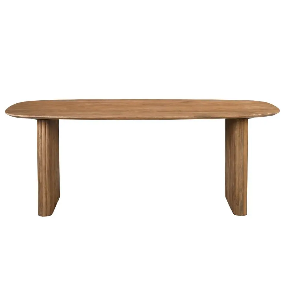 Eettafel Deens Ovaal - Naturel Mangohout - 240x100x76cm - Juro