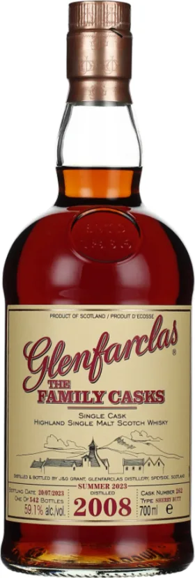 GLENFARCLAS VINTAGE 2008 FAMILY CASKS 70CL
