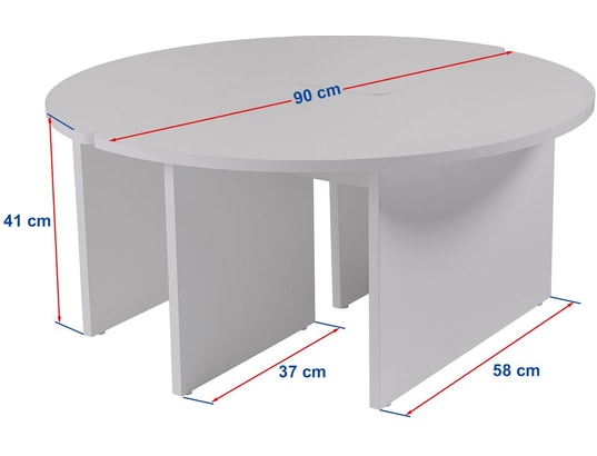 CONCEPT1 - Table basse Moira travertin 90 x 90 x h41cm