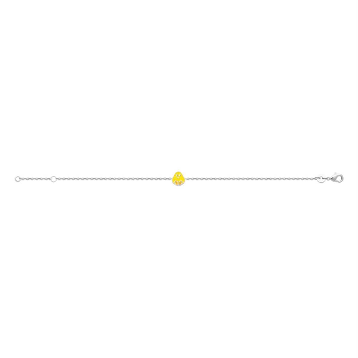 Bracelet poussin émail coloré Argent 925 Rhodié