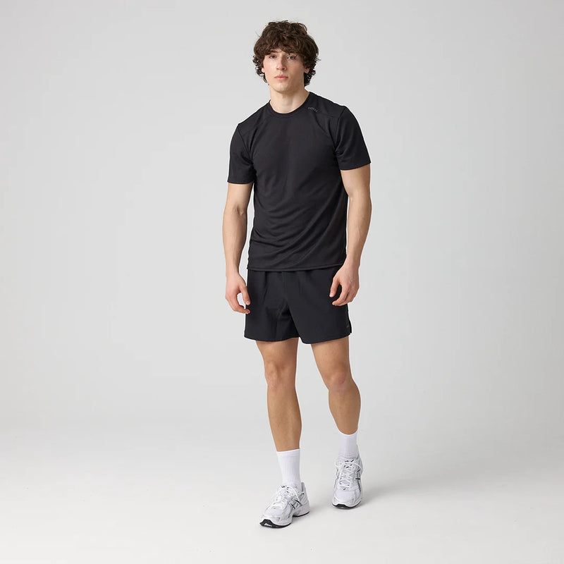 Kurze Sporthose Herren 5 inch Schwarz
