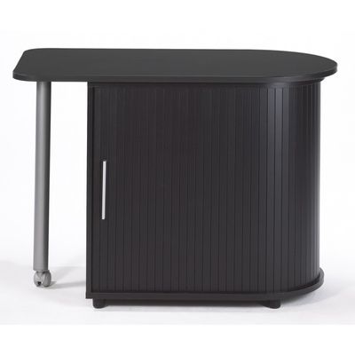Table pivotante et meuble de rangement - Noir