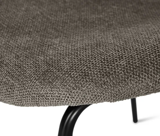 Gepolsterter Designstuhl, greige
