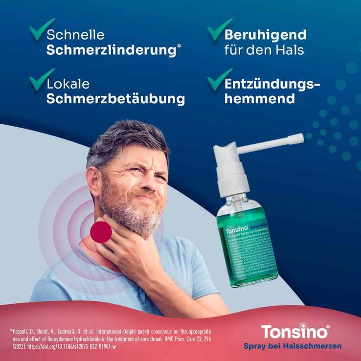 Tonsino Spray bei Halsschmerzen, 30 ml