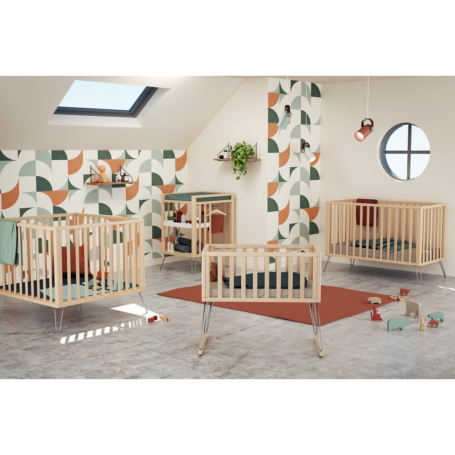 JURABABY Babywiege ONLY 40 x 80 cm Scandicraft Buche Stahl