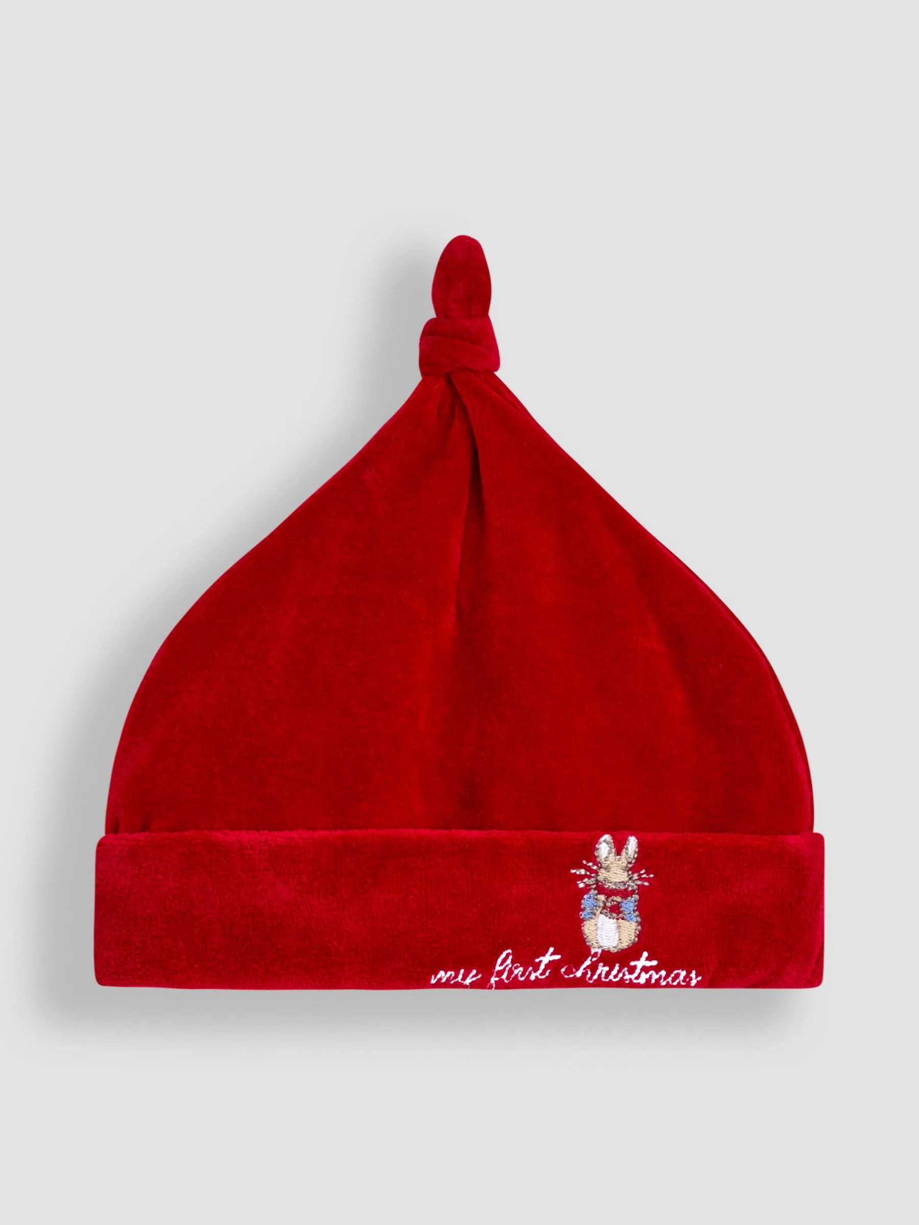 JoJo Maman Bébé Peter Rabbit™ Mijn eerste kerstfluwelen muts