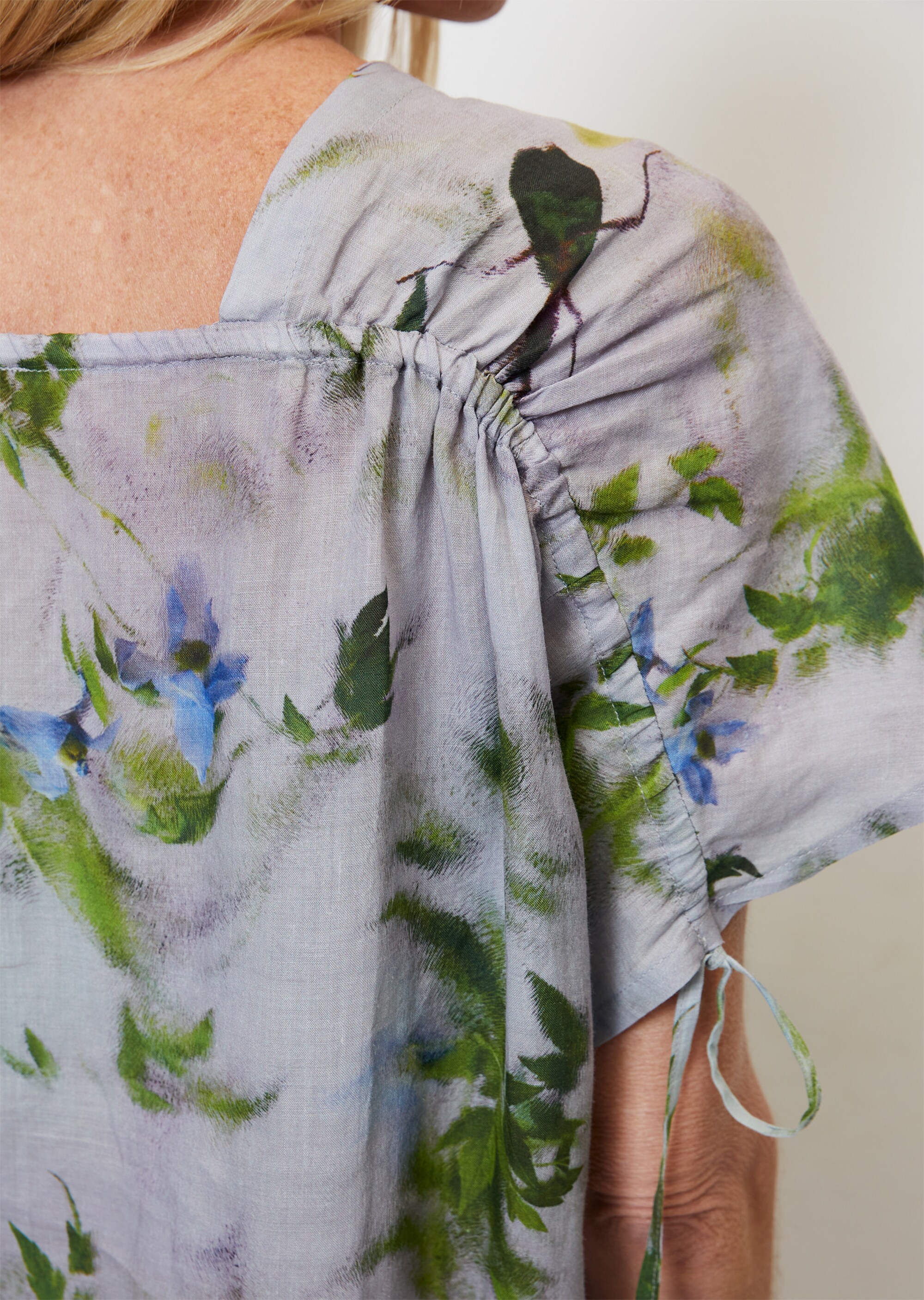 STUDIO MARY LENNOX for MO'P Langes Print-Kleid im Kaftan-Stil aus Premium-Ramie-Qualität
