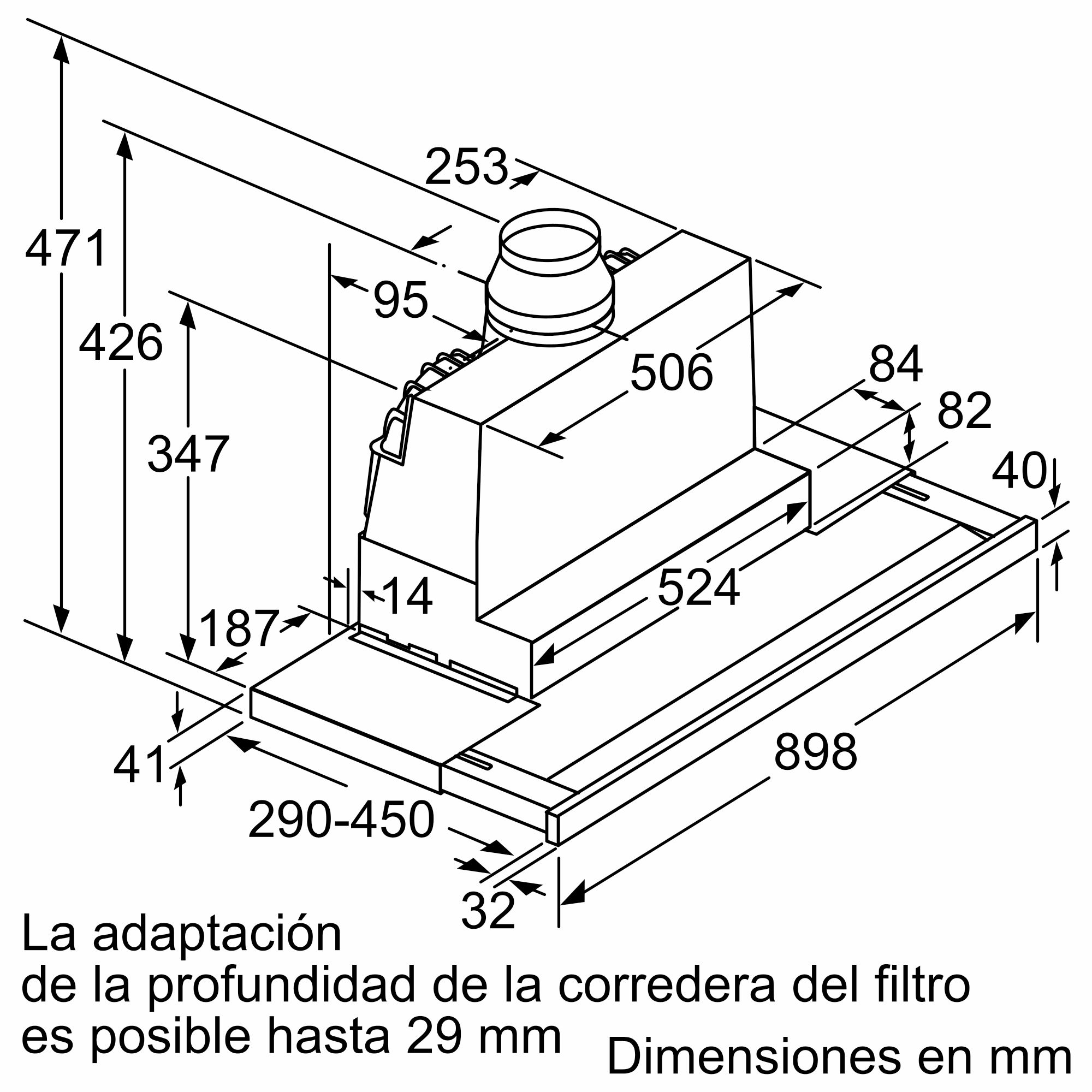 Série 8 Capô Telescópico 90 cm Aço Inoxidável DFS097K51