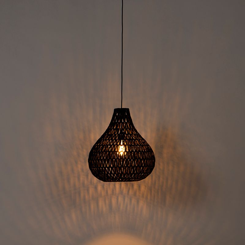 Retro hanglamp zwart 45 cm - Lina Drop
