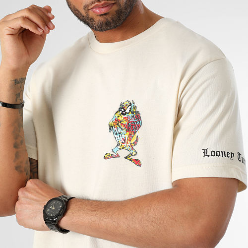 Tee Shirt Oversize Large Sleeves Taz Graff Beige