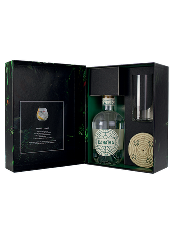 COFFRET GIN CANAIMA BORN IN THE AMAZON + 1 VERRE + SOUS VERRE