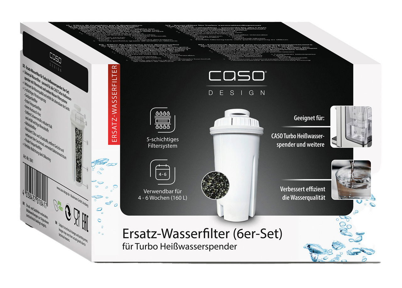 CASO Design Ersatz Wasserfilter 6er-Set