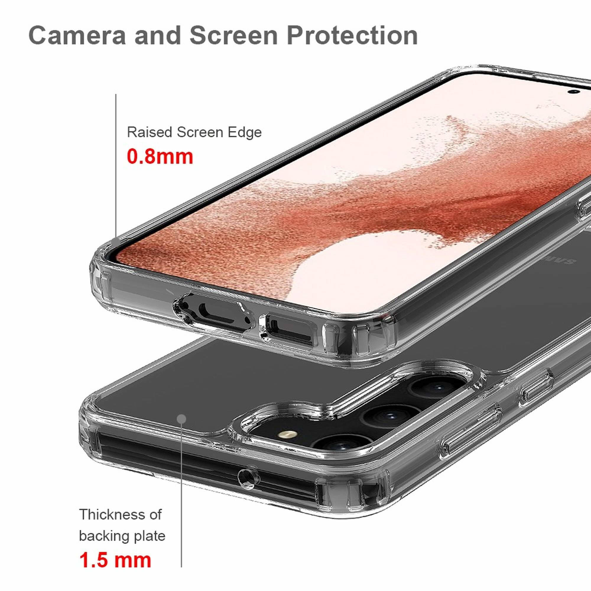 Samsung Galaxy S23 5G Hybrid Hülle TPU Bumper   Acryl Rückseite Pankow (10911) - Transparent
