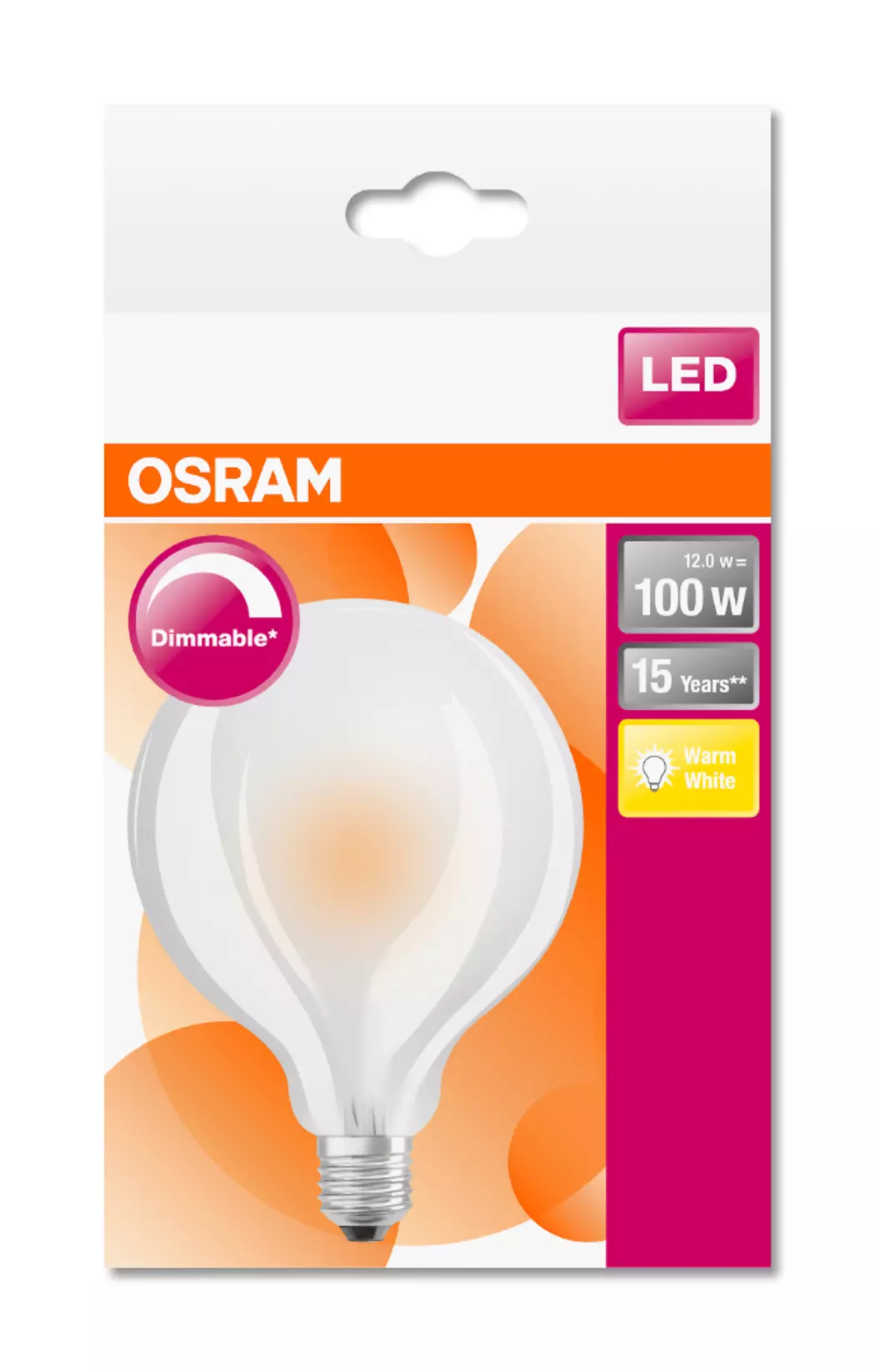 LED-Globeform, matt E27/11 Watt/Energie D