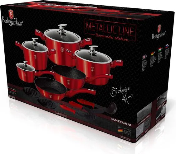 Berlinger Haus Metallic pot set 15 elements (BH/1226) Induktion