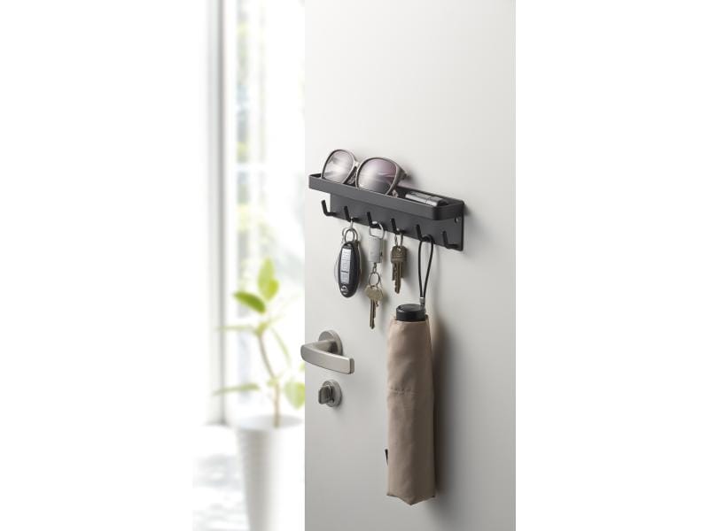 Yamazaki Wandhaken Smart Schwarz Schlüsselbrett mit Ablage