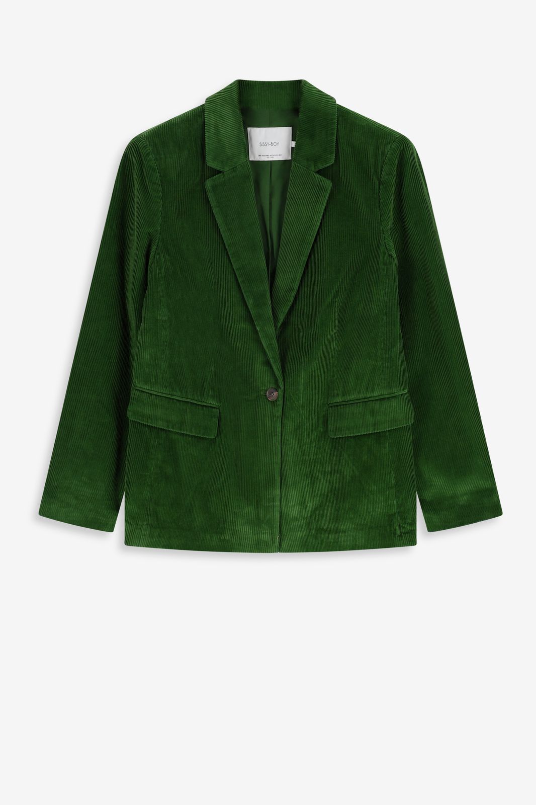 Donkergroene corduroy blazer