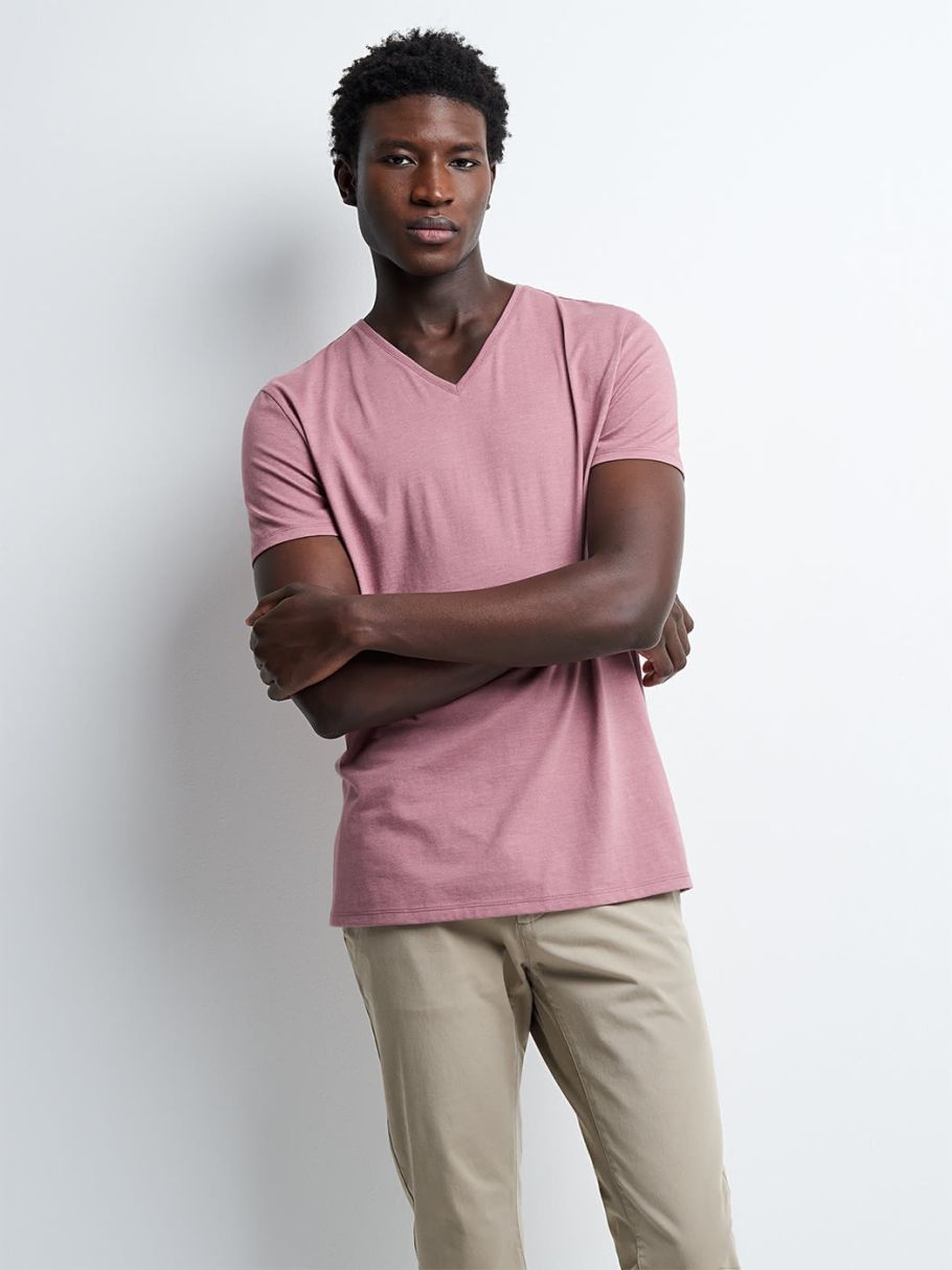 Tee-shirt col v uni