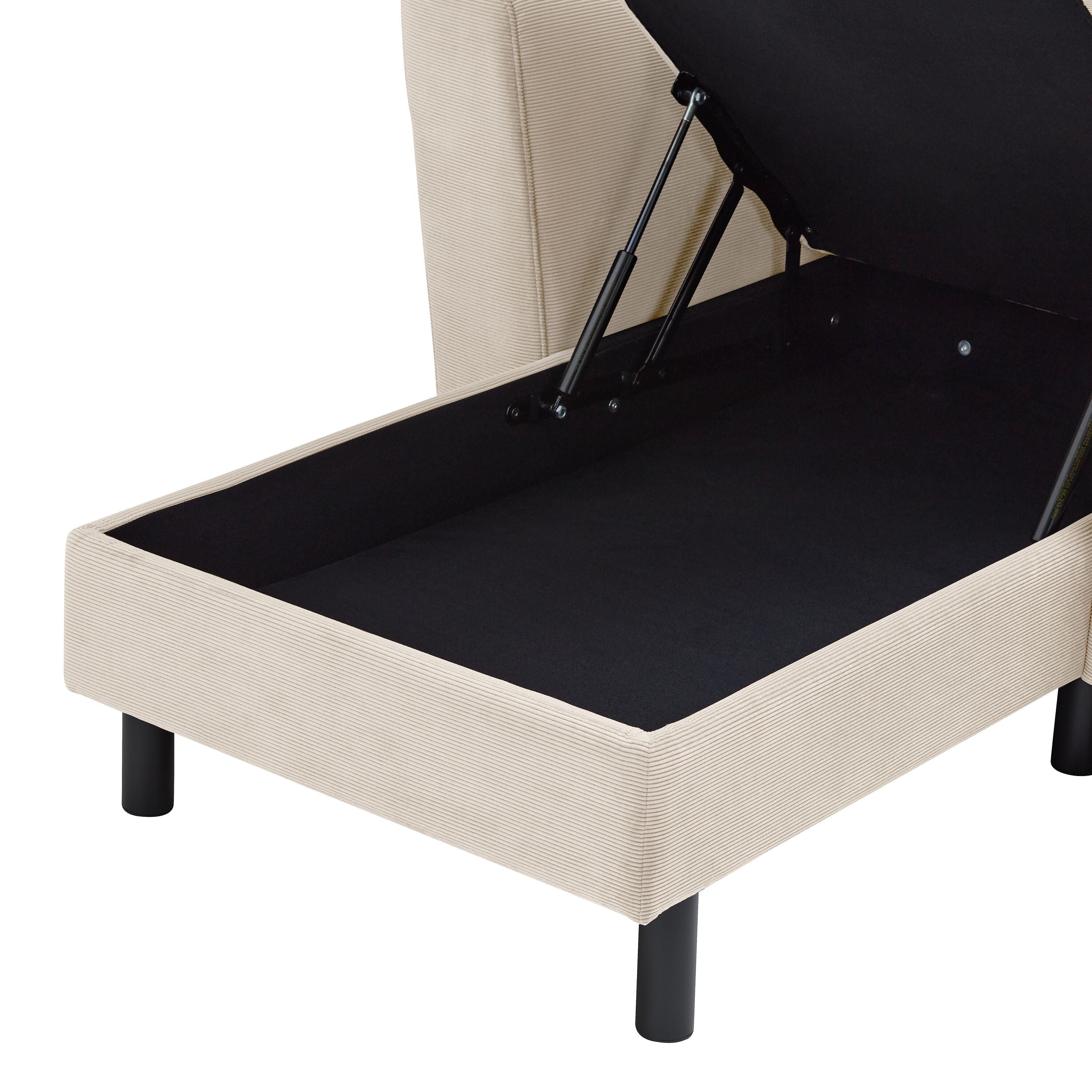 DIENER Ecksofa - Weiss / B: 235.0 cm x T: 156.0 cm x H: 81.0 cm